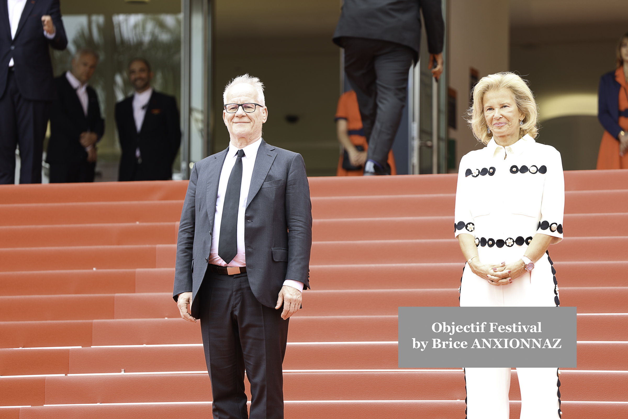 — france cannes cinema cannes international film festival 77th cannes international film festival 20 05 2024 the apprentice thierry fremaux and iris knobloch
